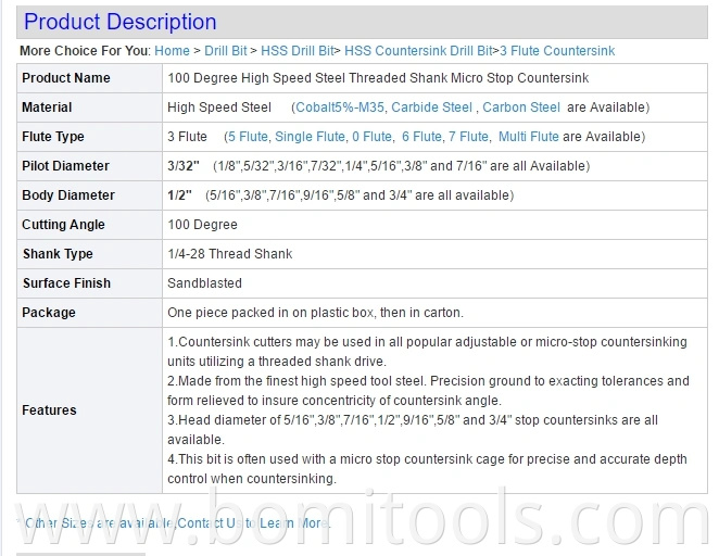 2021 HSS Drill Bits Customized Factory Threaded Shank Ball Counterbores for Aircraft Drill Bit